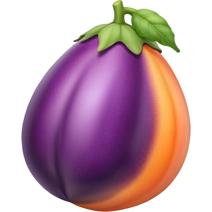 Egg plant in peach emoji