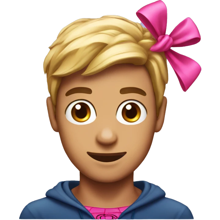 Spiderman with a pink bow on his head emoji