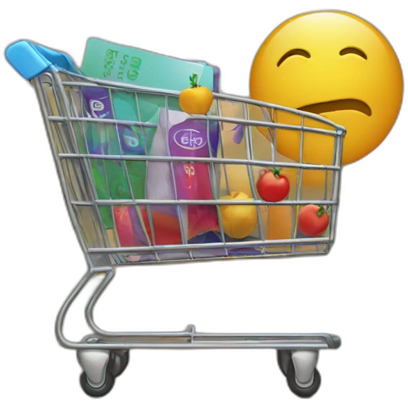 shopping with card emoji