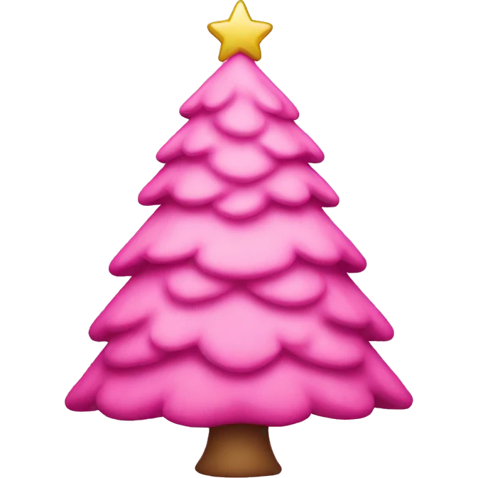 Pink Christmas tree emoji