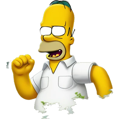 Homer Simpson Backs Into the Bushes emoji