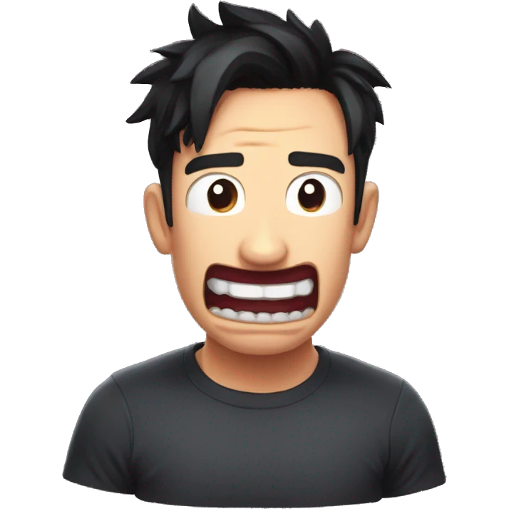 markiplier in fear with mouth comically wide open emoji