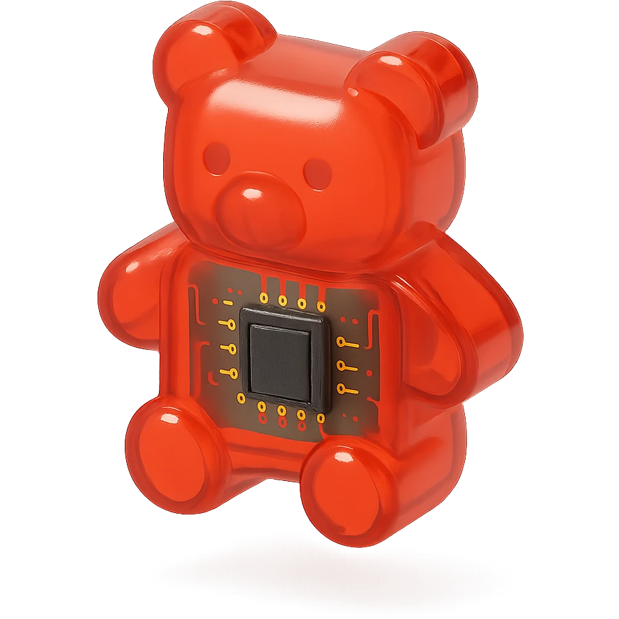 A futuristic headphones with transparent design showing internal audio components, wiring and circuit board details emoji