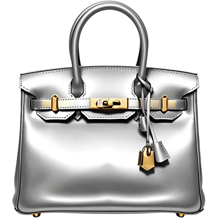 hermes birkin silver color gold hardware emoji
