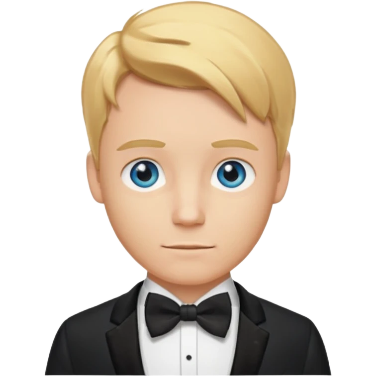 🤵🏼bu emojide sadece saç rengi altın sarı, göz rengini mavi yap ve Smokinli olsun emoji