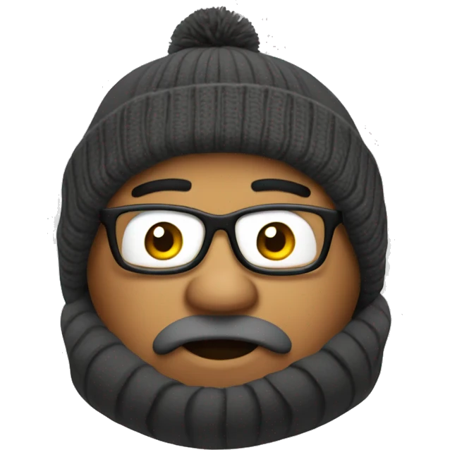 Fatman in a beanie emoji