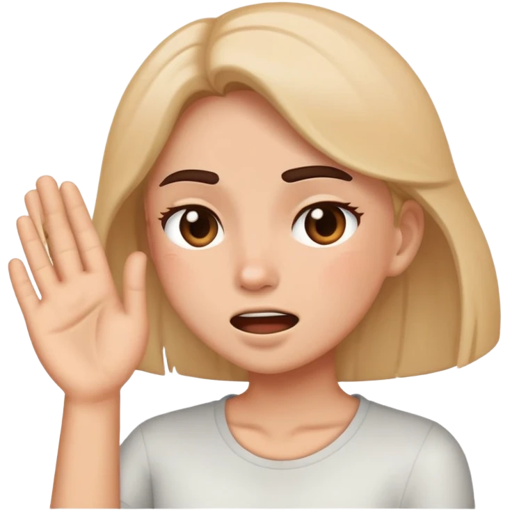 a person slap her face emoji