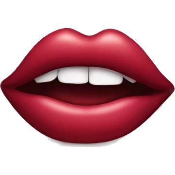 Labios mordidos  emoji