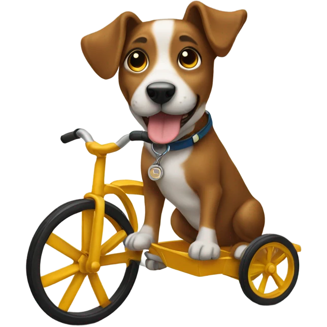Dog on a tricycle  emoji