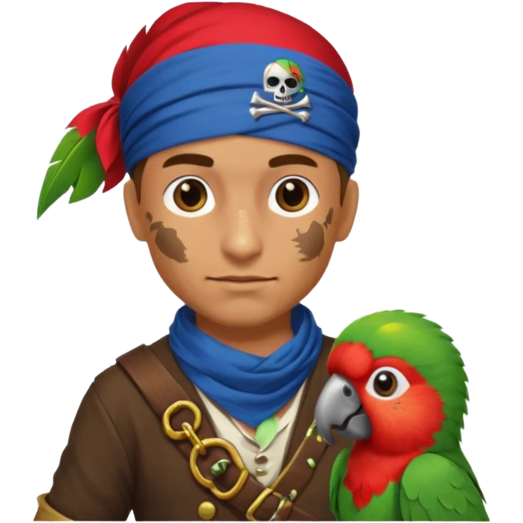 pirate and parrot emoji