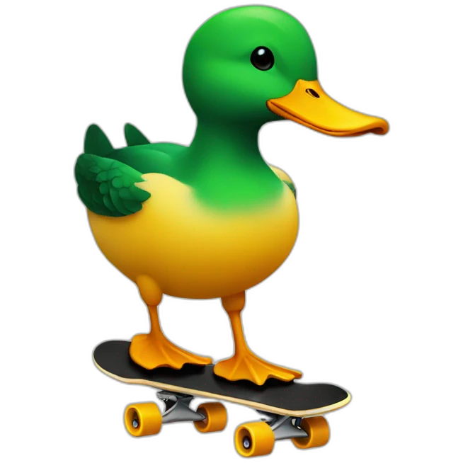 skater duck emoji