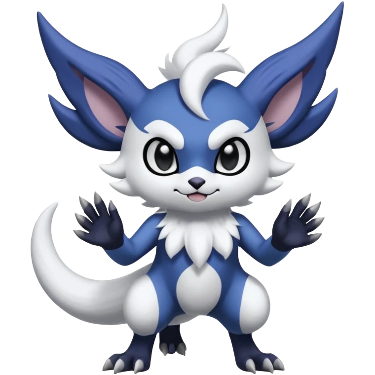 Meowstic-Noibat-Absol-fusion (full body) emoji