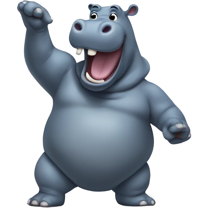 Hippo dancing the griddy emoji