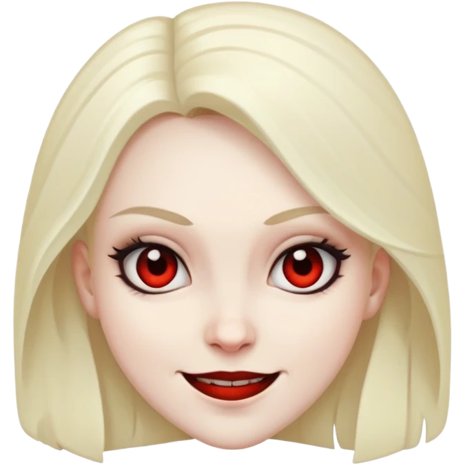 Girl with evil smile emoji