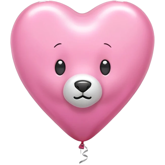 Pink heart with bear  emoji