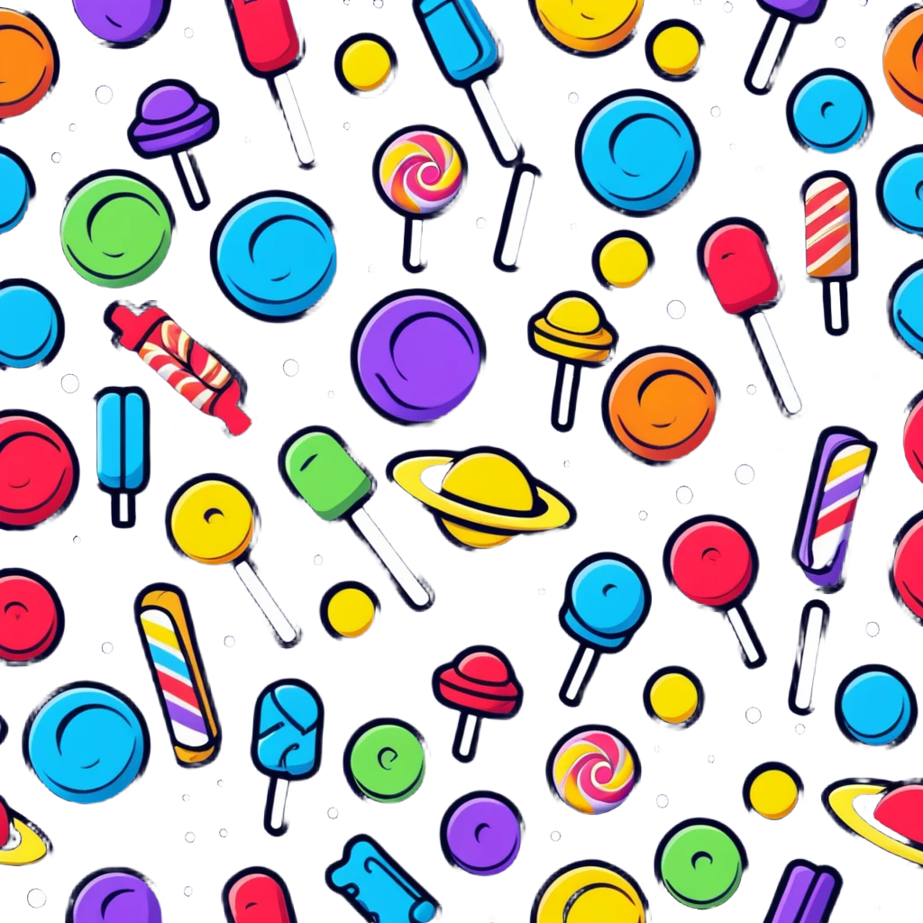 Galaxy themed candy, colorful cosmic sweets emoji