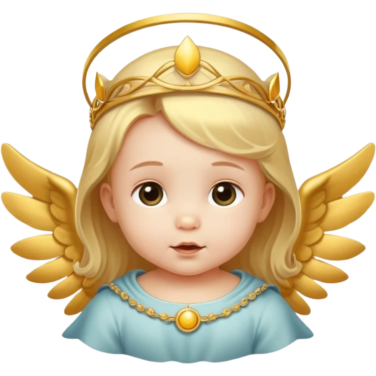 Baby with a gloria around its head emoji