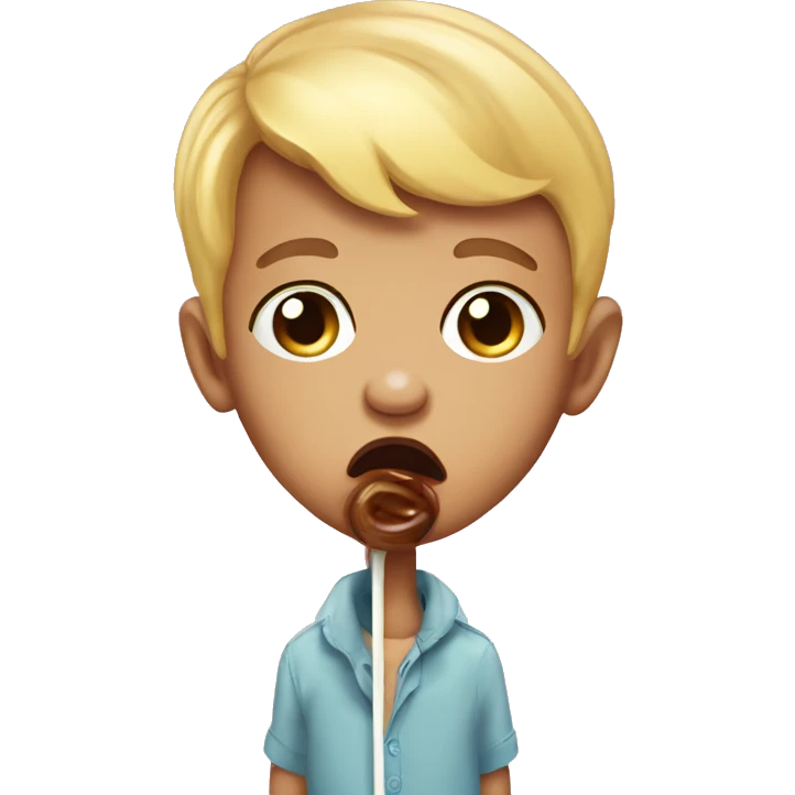 Lollipop cry baby boy emoji
