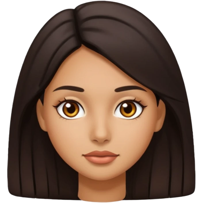 Latina girl with tight, dull facial skin emoji