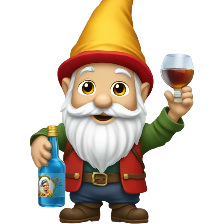 gnome pouring some rum on the ground emoji