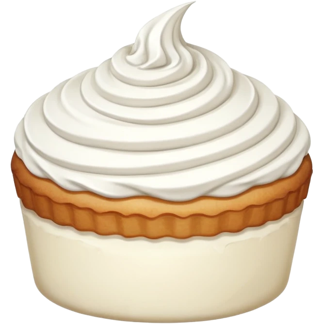 white cake with whipped cream emoji