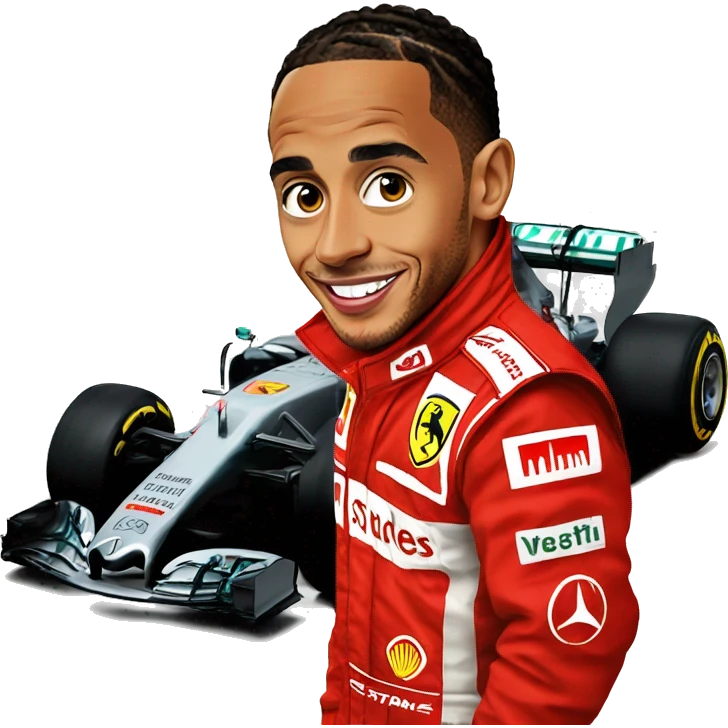 lewis hamilton in ferrari emoji