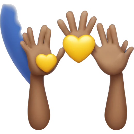 Coeur avec les mains  emoji