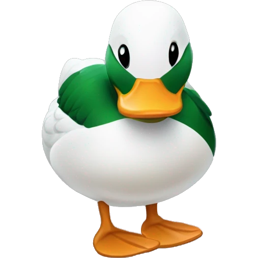 mallard duck in iceland in love emoji