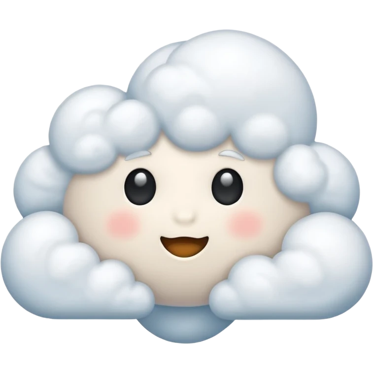 clear cloud, just cloud emoji