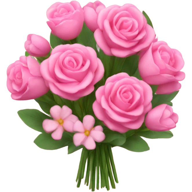 pink valentine bouquet emoji