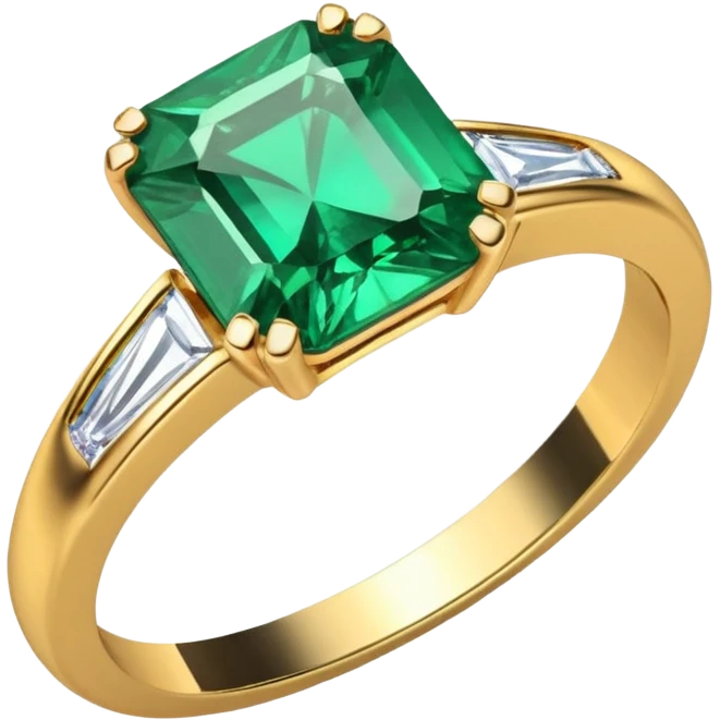 glitter esmerald diamond married ring emoji