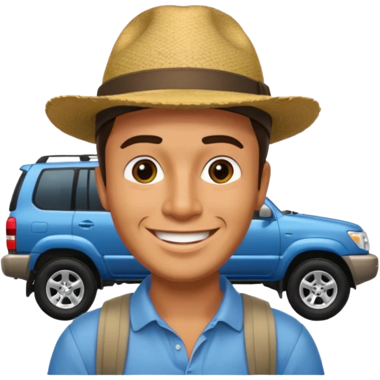 Hombre colombiano con Toyota prado txl  emoji