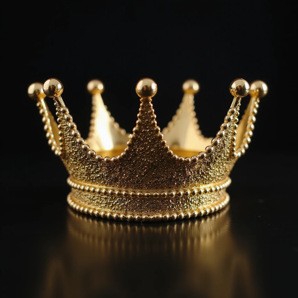 gold crown, elegant, metallic, realistic, minimal background emoji