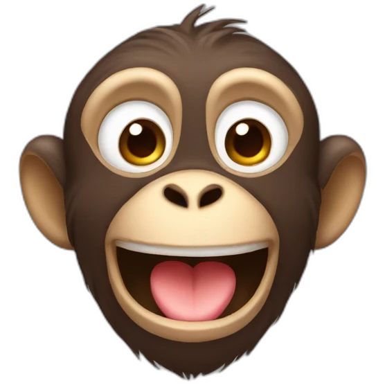 Too monkeys are fall in love emoji