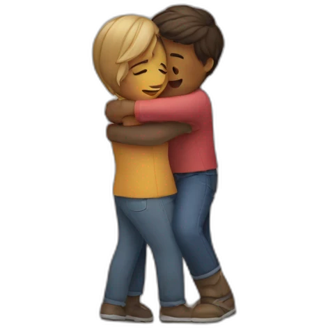 Hugging people emoji