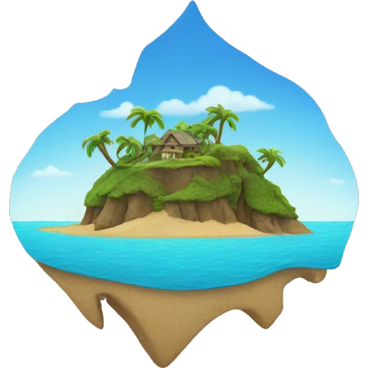 Island shaped like a fish  emoji
