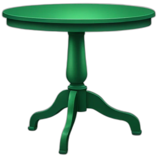 Round green table with single leg emoji
