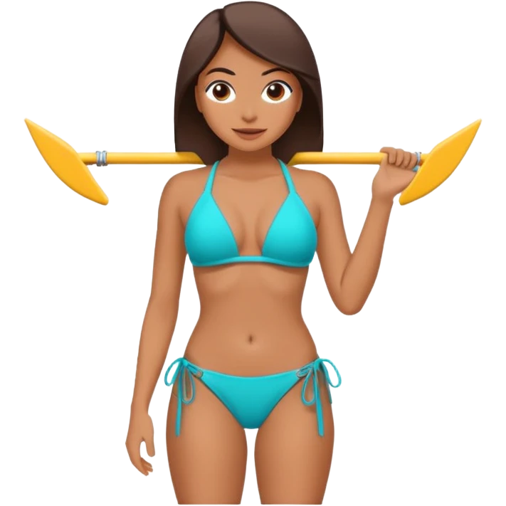 micro slingshot bikini, minimal coverage, vibrant colors emoji