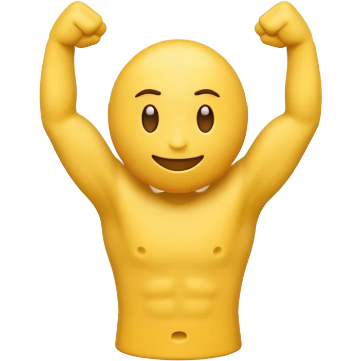 make a yellow simple emoji of flexing back  emoji