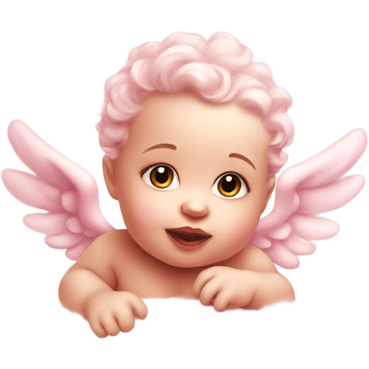 Soft pink Cherub baby realistic emoji