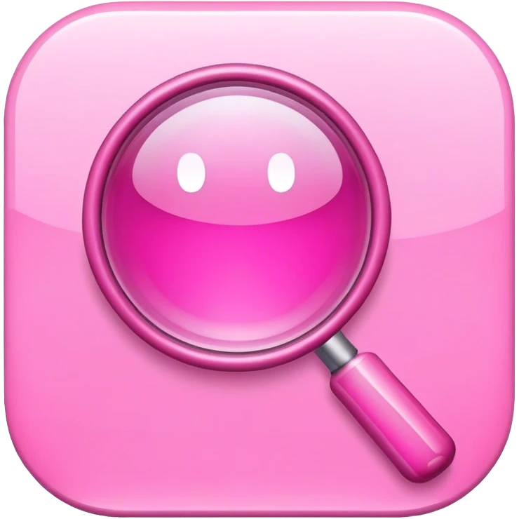 pink search icon emoji