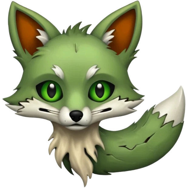 Zombie fox emoji