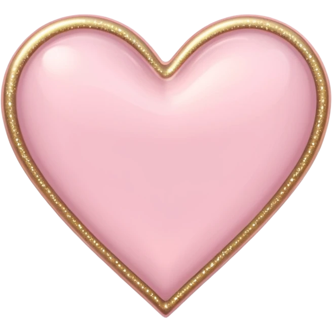 Pale pink skinny heart with sparkles that glow emoji