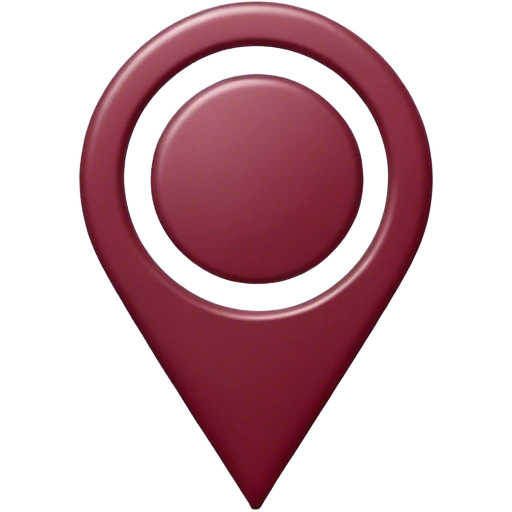 simple design location pin in burgundy color emoji