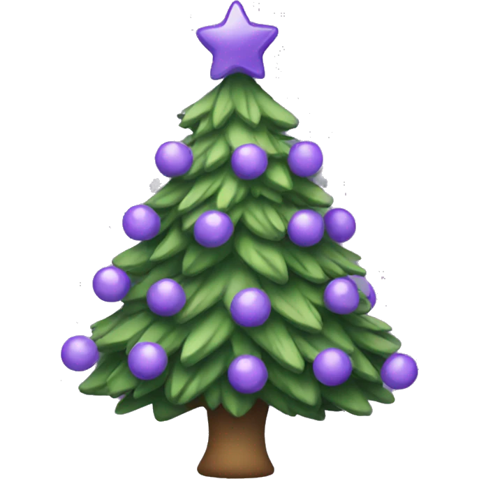 Christmas tree with lavender decorations  emoji