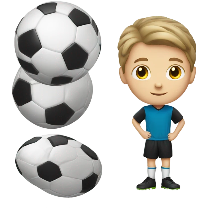 White boy playing soccer emoji
