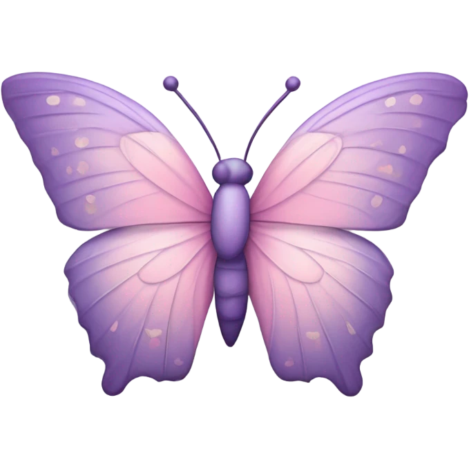 A delicate butterfly with pastel pink and lilac wings resting on a soft satin ribbon. emoji