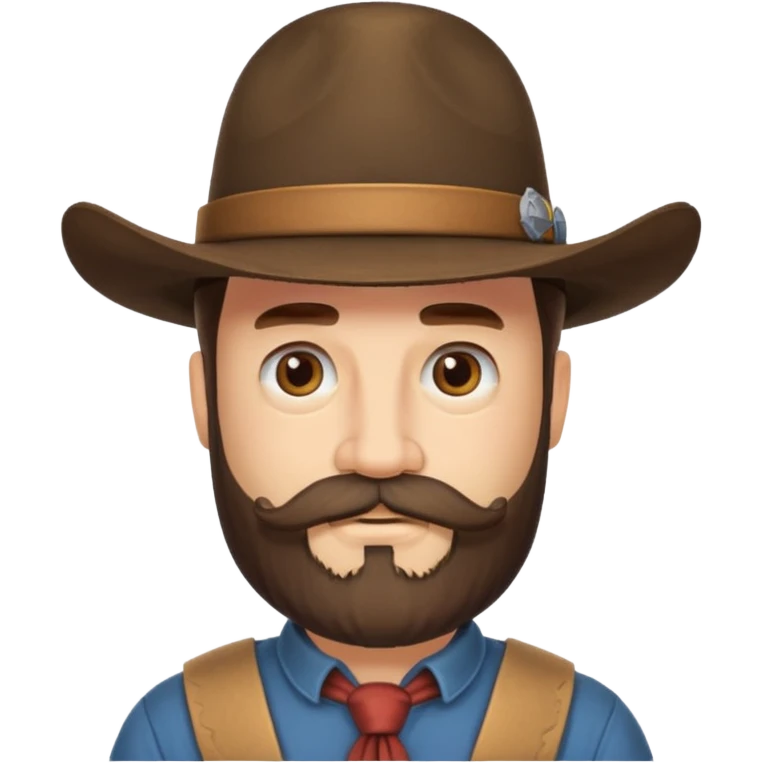 a western earl with full beard, wearing hat emoji