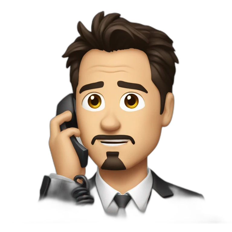 Tony stark on the phone emoji