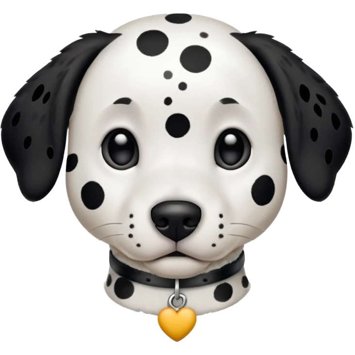 Dalmatian with spotted collar emoji